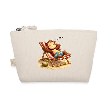 Tropical Nightcap Monkey on the Beach - Organic Pouch - nature - Front