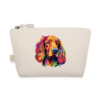Farbenreiches Hundporträt Pop-Art - Bio-Täschchen - Natur - Vorne