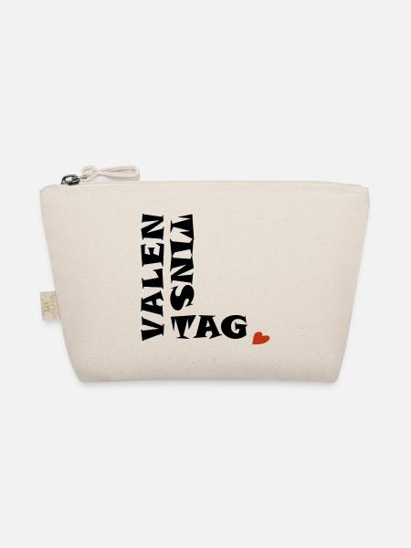 Valentinstag mit Herz - Bio-Täschchen - Natur - Vorne