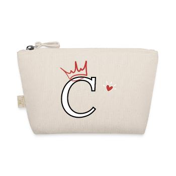 Letter c crown heart - Organic Pouch - nature - Front