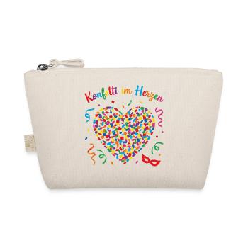 carnival and carnival confetti in the heart Pullover Hoodie - Organic Pouch - nature - Front
