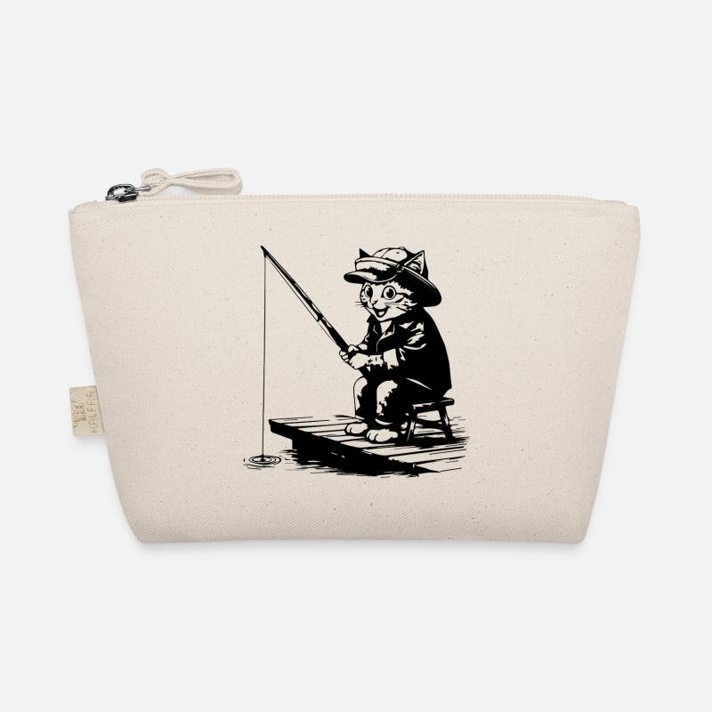 Chat pêcheur mignon - Design de pêche drôle Trousse biologique