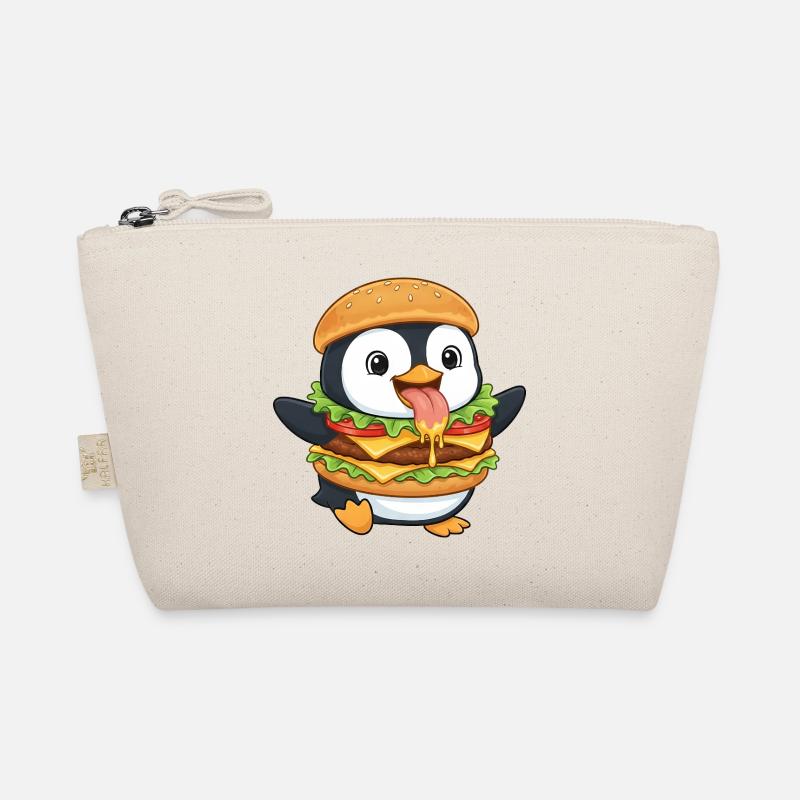 Mignon Pingouin Cartoon Cheeseburger Trousse biologique