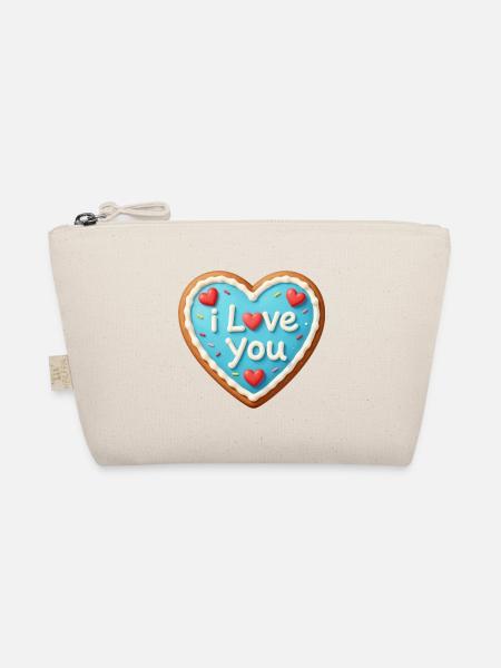 Valentinstag Herz Geschenk Valentinstag - Bio-Täschchen - Natur