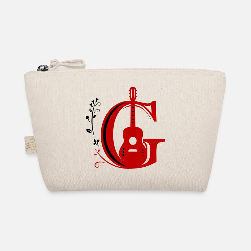 Initial c with guitar Organic Pouch