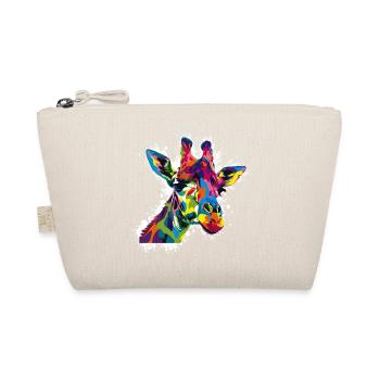 Farbige Giraffe Popart - Bio-Täschchen - Natur - Vorne