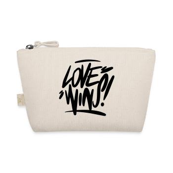 love wins Liebe gewinnt - Bio-Täschchen - Natur - Vorne