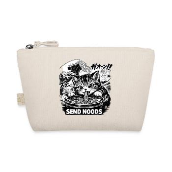 Cat Eats Ramen Noodles Poster - Organic Pouch - nature - Front