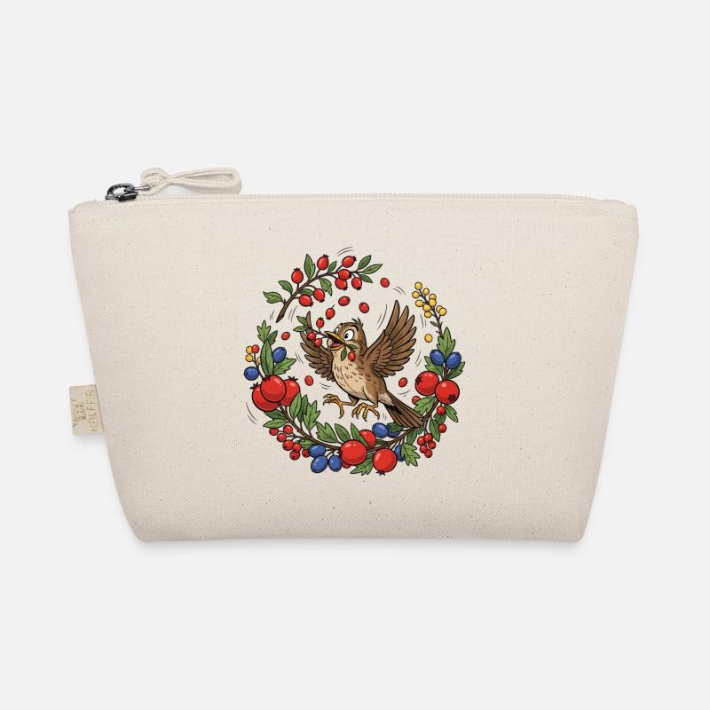 Oiseau joyeux dans une couronne de baies Trousse biologique