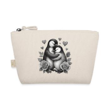 Hugging penguins with roses - Organic Pouch - nature - Front