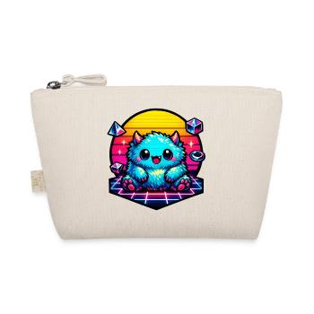 Neon fluffy monster - Organic Pouch - nature - Front