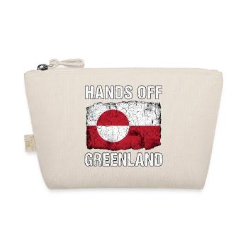 Hands Off Greenland Distressed Flag Design - Bio-Täschchen - Natur - Vorne