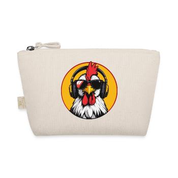 Coq pop art avec casque Lunettes de soleil Poulet amusant - Trousse biologique - nature - Devant