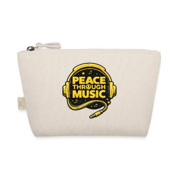 Logo de la paix à travers la musique avec des écouteurs - Trousse biologique - nature - Devant