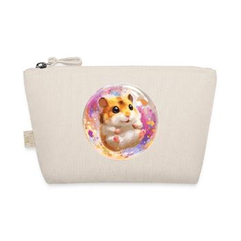 Colorful hamster in bubble ball - Organic Pouch - nature - Front