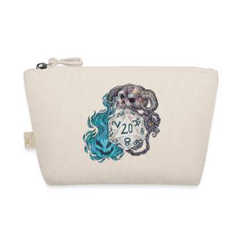 RPG Tabletop D20 Dice Gift Warlock - Organic Pouch - nature - Front