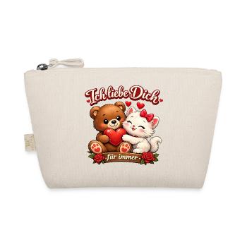 Valentine's Day Gift – I Love You Forever - Organic Pouch - nature - Front