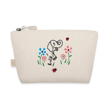 Elephant on a flower meadow - Organic Pouch - nature - Front