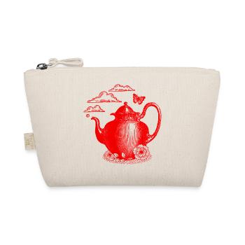 Rote Teekanne Vintage - Bio-Täschchen - Natur - Vorne