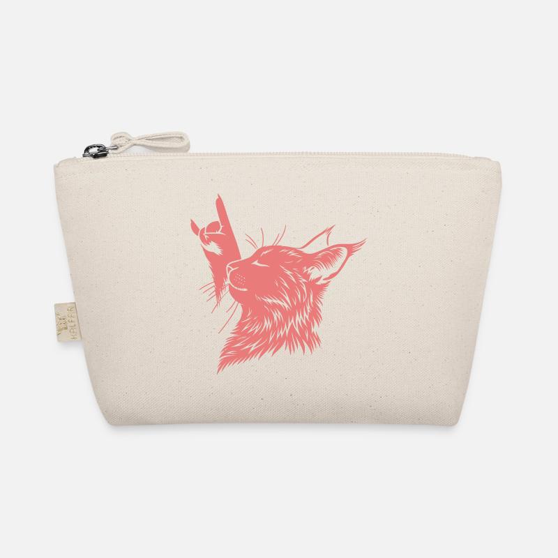Skirt Cat Profile – Devil Horns Silhouette Organic Pouch