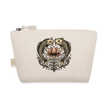 Koi and Lotus: Elegant Ornament - Organic Pouch - nature - Front