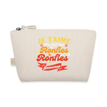 Valentine's Day Couple More Than You Snore I Love You - Organic Pouch - nature - Front