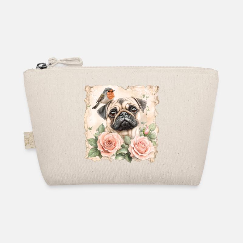 Mops und Rotkehlchen Bio-Täschchen