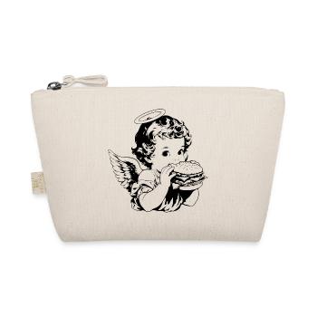 Burger Engel – Cherub eats hamburger vintage - Organic Pouch - nature - Front