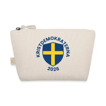 Nordic Blue Shield Yellow Cross - Organic Pouch - nature - Front