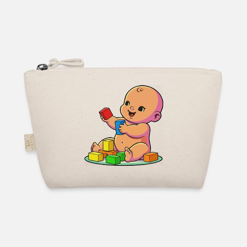 Bébé souriant avec des blocs colorés Trousse biologique