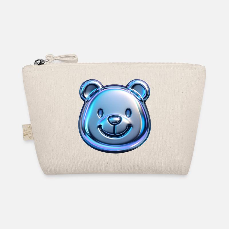 Cute bear with metallic reflections Organic Pouch