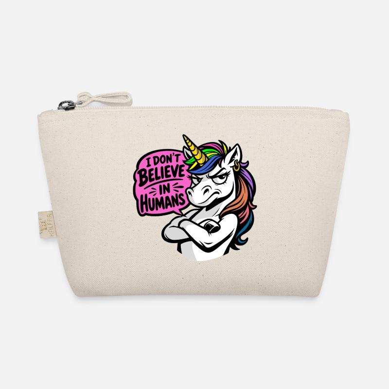 Funny Unicorn – I Don’t Believe in Humans Bio-Täschchen