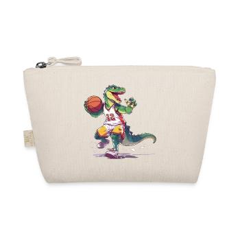 Basketball Dinosaur T-Rex Basketball Player - Organic Pouch - nature - Front