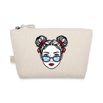 Wolkenreflex Brillen-Girl Pop Art - Bio-Täschchen - Natur - Vorne