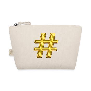 Gold Hashtag Emblem - Organic Pouch - nature - Front