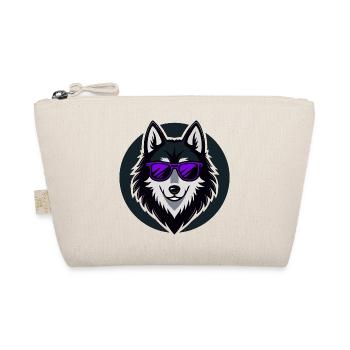 Husky glam purple glasses - Organic Pouch - nature - Front