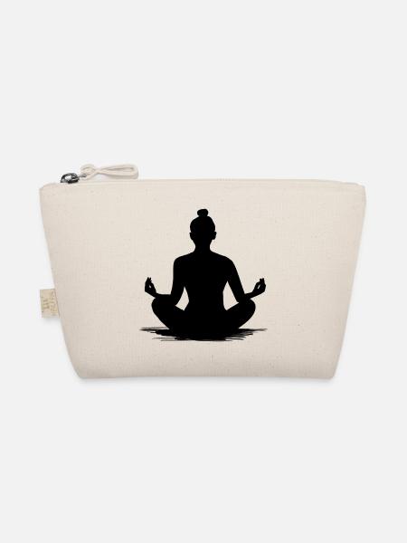 Yoga Meditation Silhouette - Illustration - Organic Pouch - nature - Front