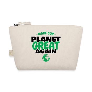 Make Our Planet Great Again Eco Earth Day Graphic - Bio-Täschchen - Natur - Vorne