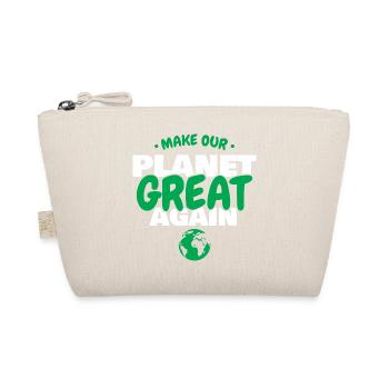Make Our Planet Great Green Earth Ecology Art - Bio-Täschchen - Natur - Vorne