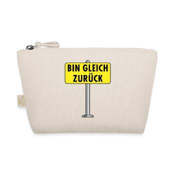 Bin Gleich Zurück Schild - Bio-Täschchen - Natur - Vorne