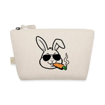 Hase Brille Karotte Comic - Bio-Täschchen - Natur - Vorne