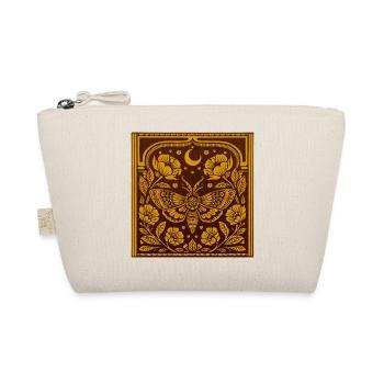 Moonlit Moth in Floral Arc - Organic Pouch - nature - Front