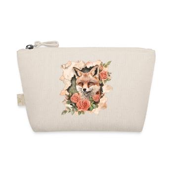 Fuchs mit Rosen Vintage - Bio-Täschchen - Natur - Vorne