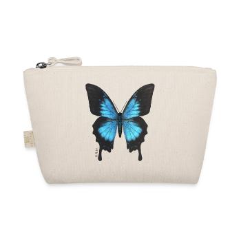 Blue Butterfly Neon Wings - Organic Pouch - nature - Front