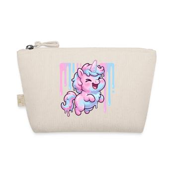 Pastell Unicorn Tropfenfreude - Bio-Täschchen - Natur - Vorne
