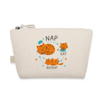 Nap Eat Repeat Katzendesign - Bio-Täschchen - Natur - Vorne