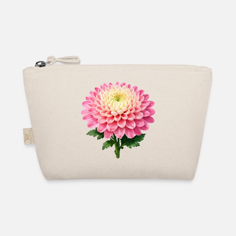 Pink Chrysanthemum Bloom Organic Pouch