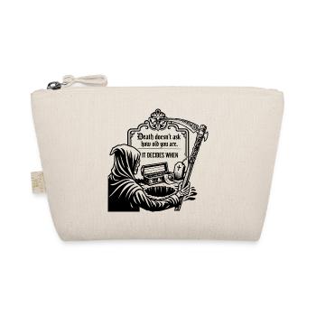 Death Doesn't Ask How Old You Are Gothic Skull - Organic Pouch - nature - Front