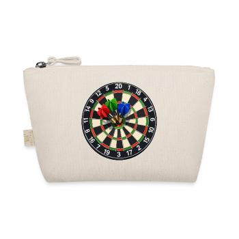 Dartboard Bullseye Three Darts - Organic Pouch - nature - Front