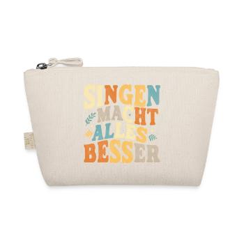 Singen macht alles besser - bunt - Bio-Täschchen - Natur - Vorne